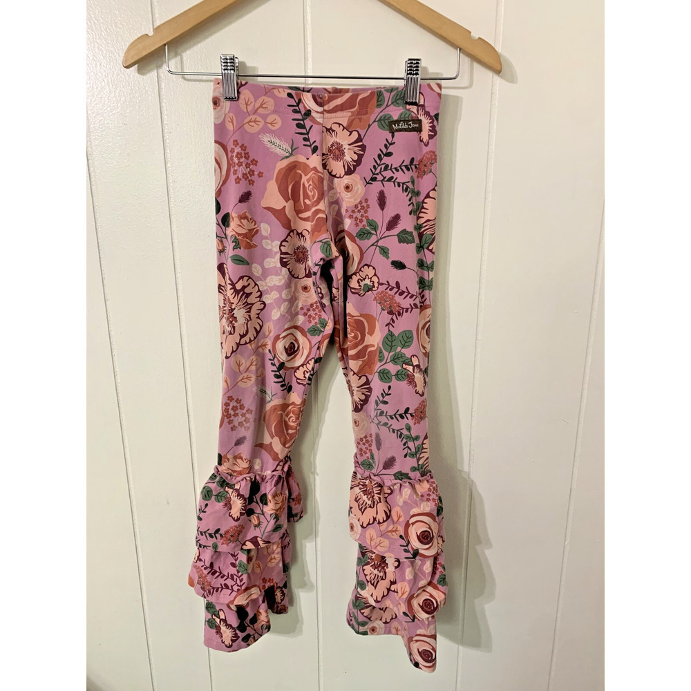 Matilda Jane Just Imagine Odette Bennys Girls Leggings Floral Size 10 Boho - Picture 1 of 4